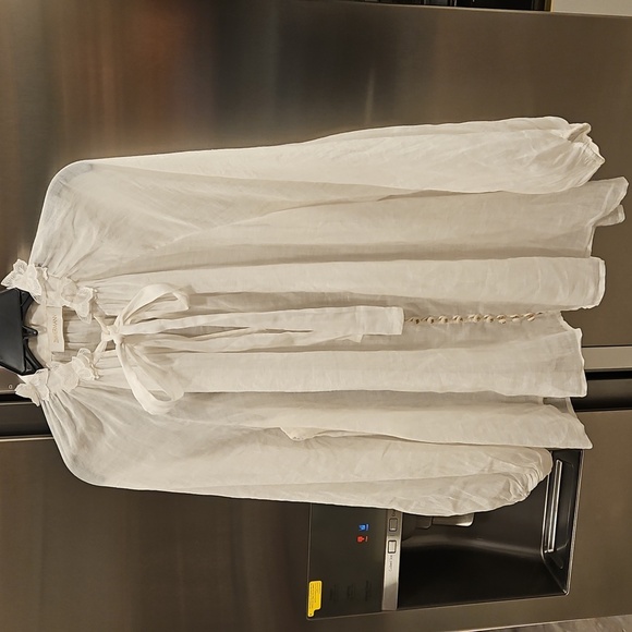 💕ZIMMERMANN💕 Botanica Butterfly Blouse ~ Pearl White 3 = US 10 Large - Picture 11 of 16